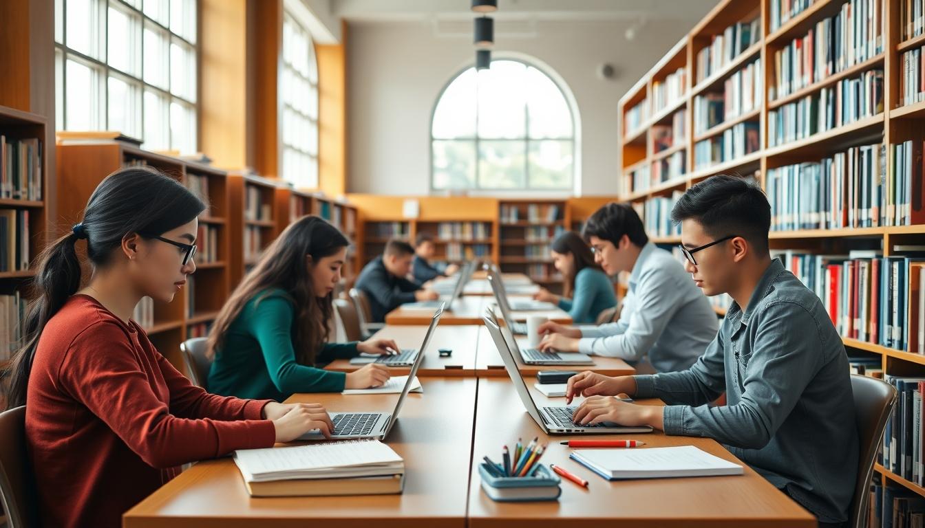 Student using online courses for flexible education